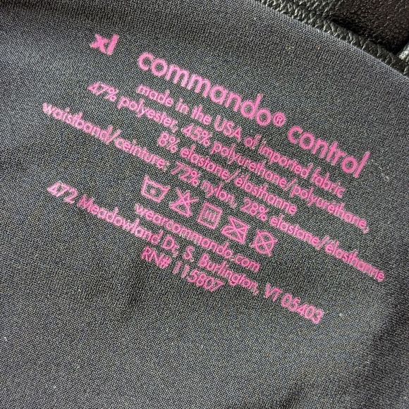 Commando Women's Faux Leather Stretch Leggings in Black Elastic High Waist Sz XL - Picture 7 of 9